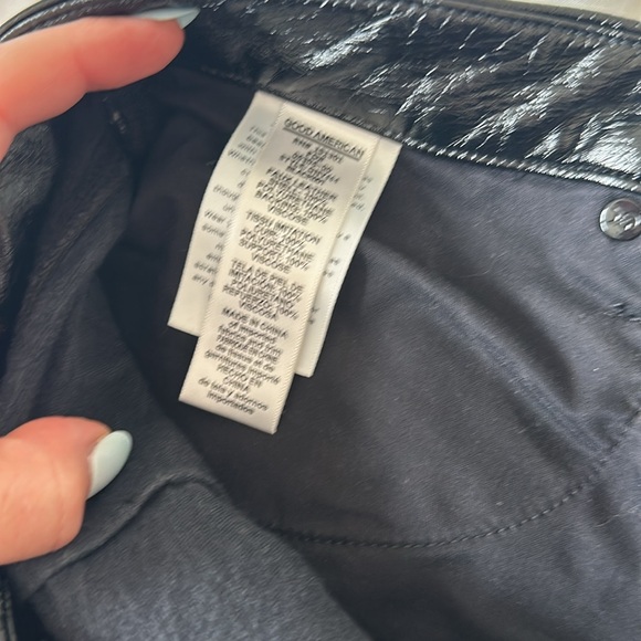 Good American GOOD CLASSIC TEXTURED VINYL PANTS black size 4 - Picture 5 of 6